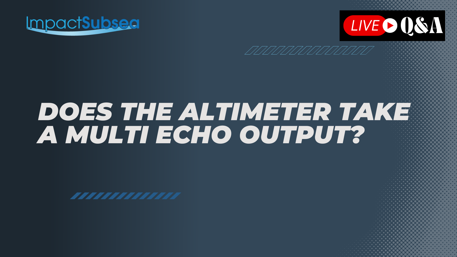 Does the altimeter take a multi echo output?