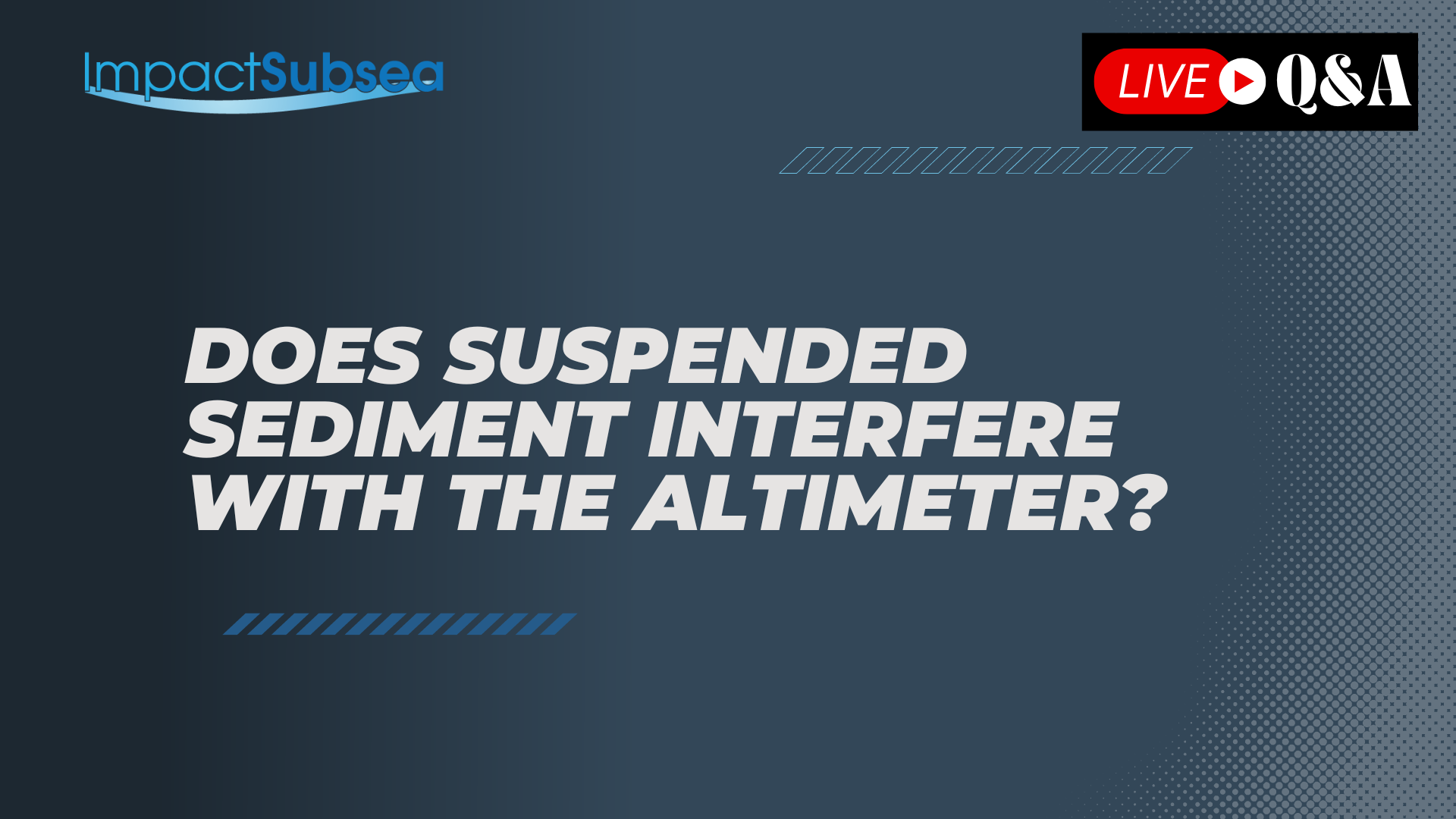 Does suspended sediment interfere with the altimeter?
