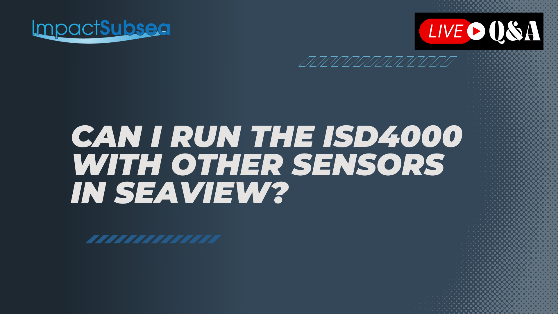 Can I run the ISD4000 with other sensors in seaView?
