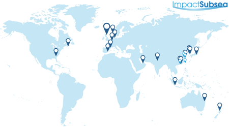 Distributor map of underwater sensors for ROV and AUV