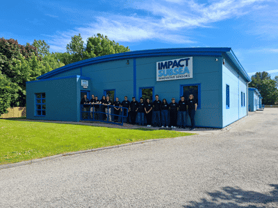 Impact Subsea building and staff outside in summer 2026