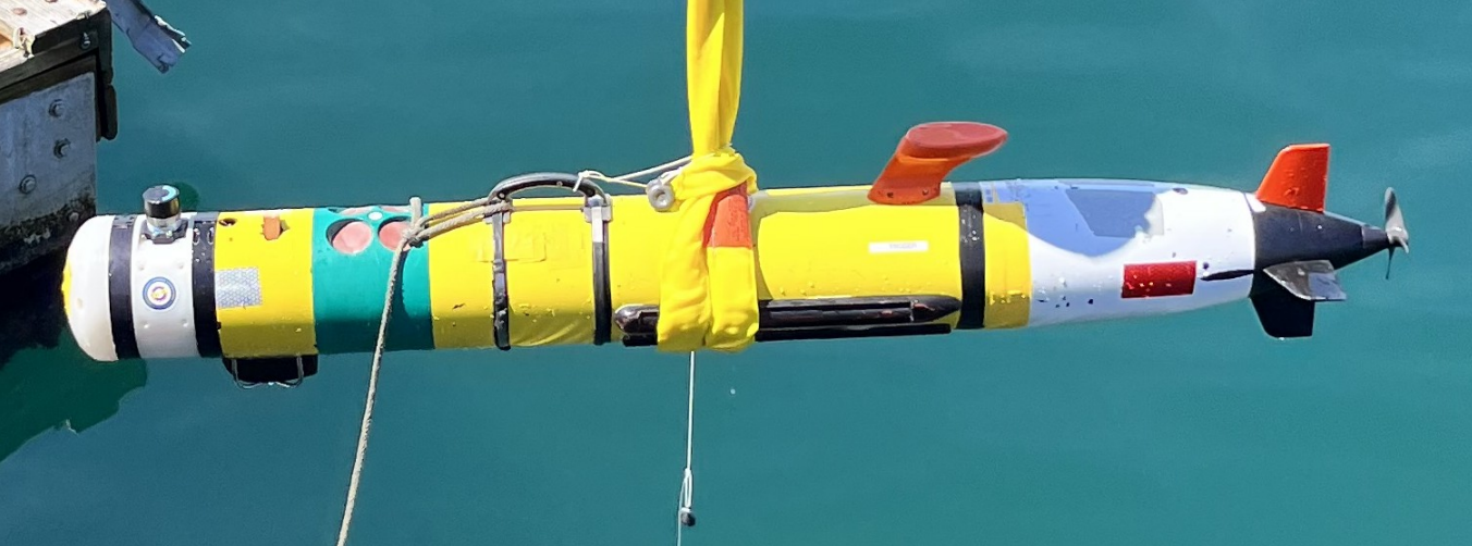 ISS360 Sonar (far left) Installed on the REMUS-100 AUV